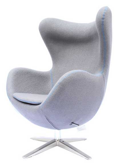 Hall türkiissiniste õmblustega Arne Jacobseni Muna / Egg tool Hall türkiissiniste õmblustega Arne Jacobseni Muna / Egg tool