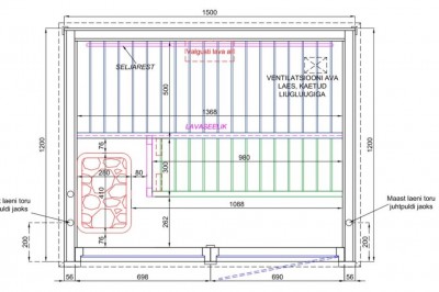 Joonis - sauna kabiini ehitus - 2