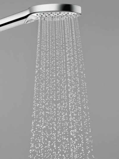 Sellel käsidušil on kolm pihustusrežiimi: Rain, Whirl Air ja PowderRain. Suur Select-valikunupp duši käepidemel võimaldab ülimalt lihtsalt dušijugasid vahetada. - 2
