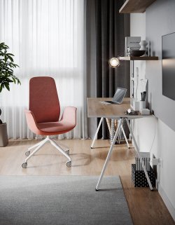 24 - Ellie Pro töötooli juurde saab valida sobiva kuju ja värviga toolijalad