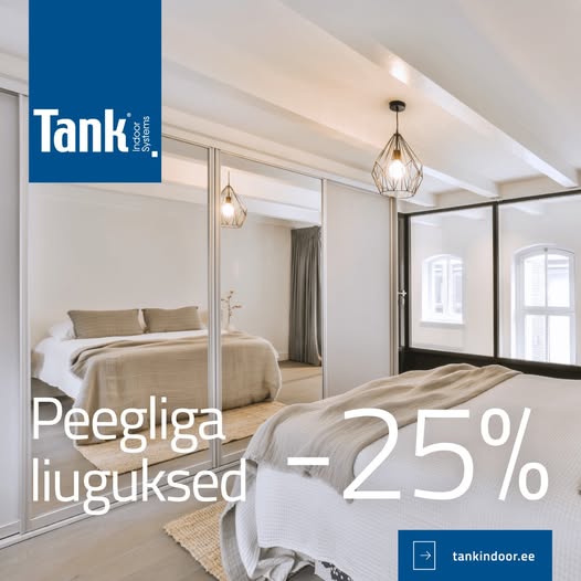 Tank Indoor: peegliga liuguksed 25% soodsamad