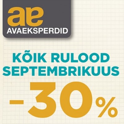 Septembrikuus rulookardinad soodsalt! Septembrikuus rulookardinad soodsalt!