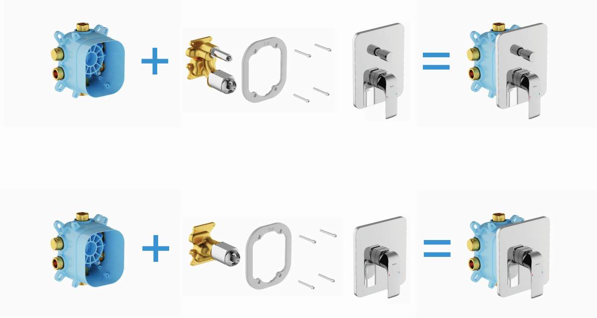 R-box lihtsustab juurdepääsu seina sisse monteeritud segisti osadele