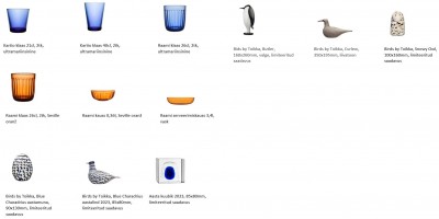 Iittala 2023. aasta klaasivärvides tooted - 2