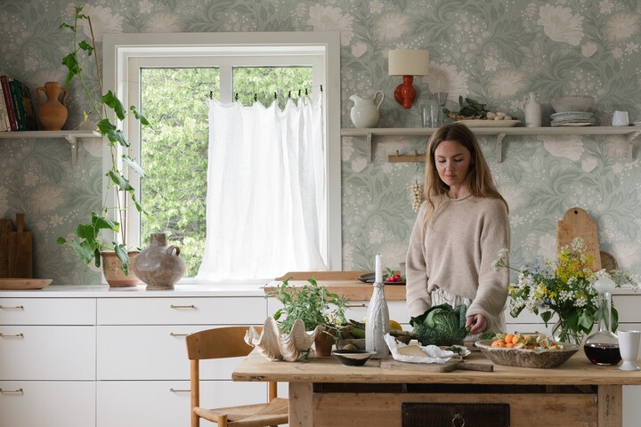 Kujunda isikupärane köök tapeediga