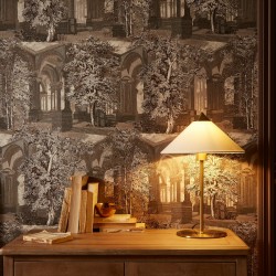 Trendikas pruun tapeedimustrites