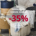 Home&you-s korvid, karbid ja pesukorvid -35%