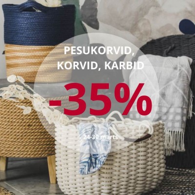 Home&you-s korvid, karbid ja pesukorvid -35%