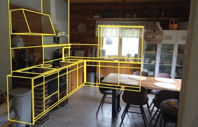 Uue köögimööbli visuaal renoveerimata köögi fotol - 2