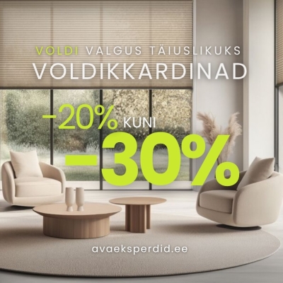 Avaekspertides voldikkardinad 20–30% soodsamad