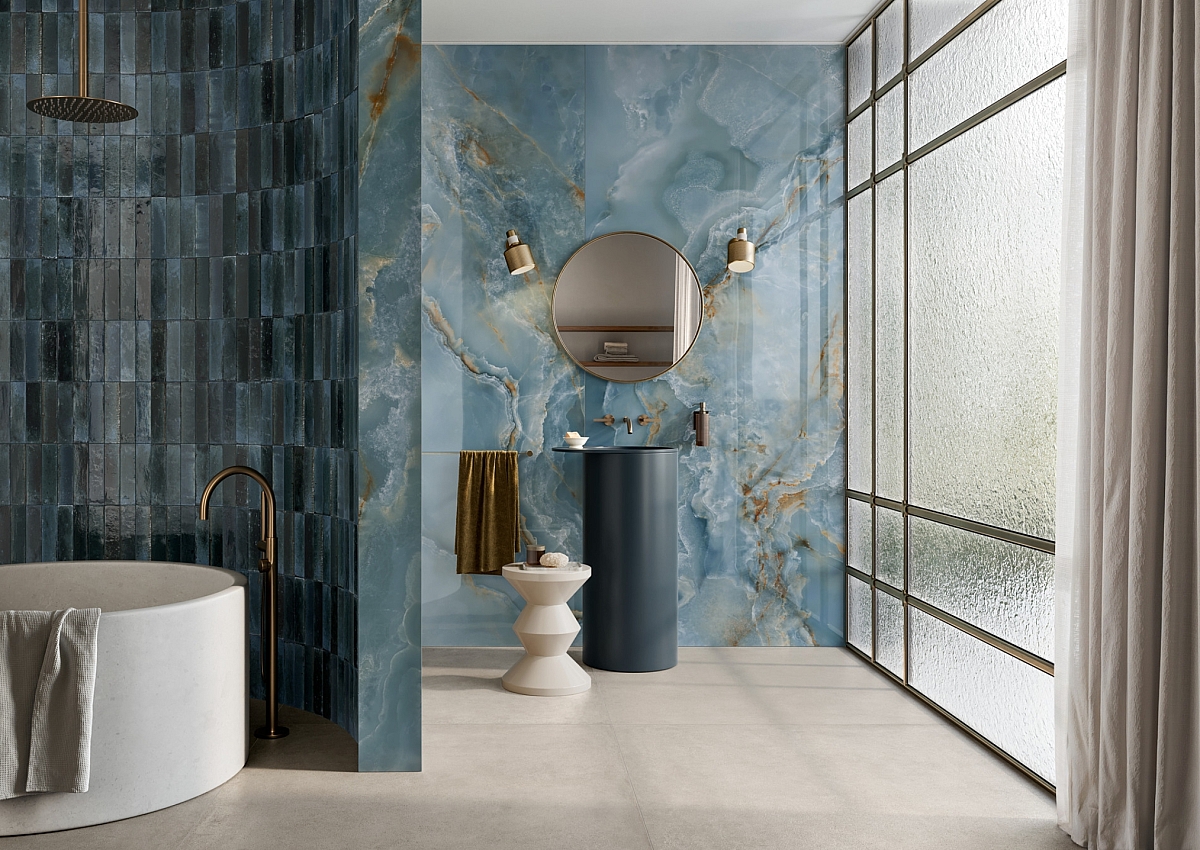 Ragno Incanto Veanto Avorio Blu Glossy onyx  2