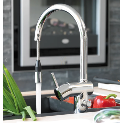 Köögisegisti Damixa Osier Merkur pesumasina kraaniga, väljatõmmatava otsaga, kroom - 2