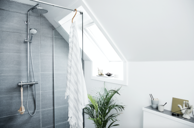 Termostaatkassetiga dušisegisti pakub kaitset ootamatute veetemperatuuri muutuste eest ja lukustab temperatuuri, tavaliselt 38 °C juurde. Foto: Damixa termostaadiga dušisegisti - 3