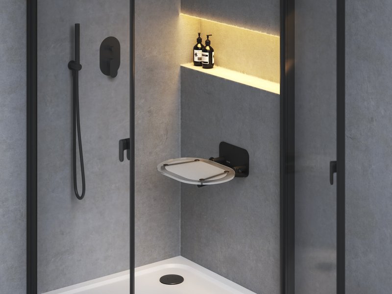 Musta viimistlusega Crome dušiiste