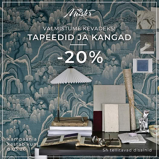 Mustri salong on nüüd uues asukohas avatud – Eesti suurim valik kauneid tapeete ootab sind!