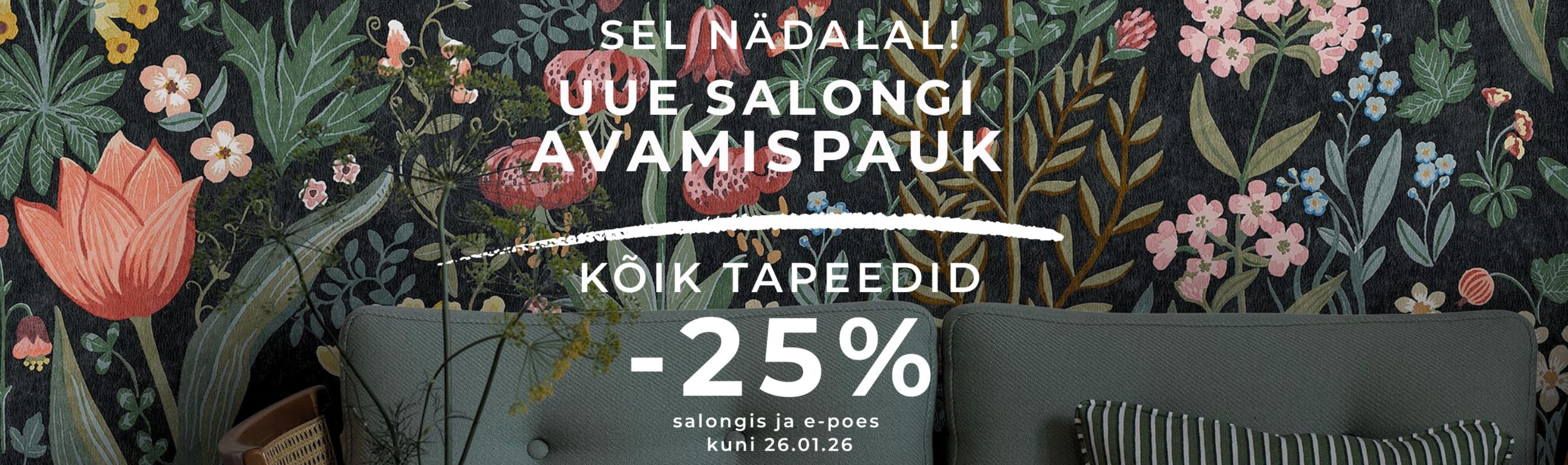 Uue salongi avamispauk Mustri salongis – kõik tapeedid 25% soodsamad