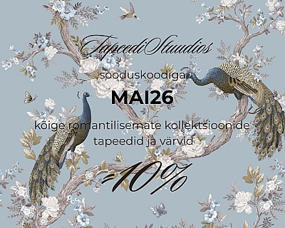 Tapeedistuudios on romantiliste kollektsioonide tapeedid nüüd 10% soodsamad