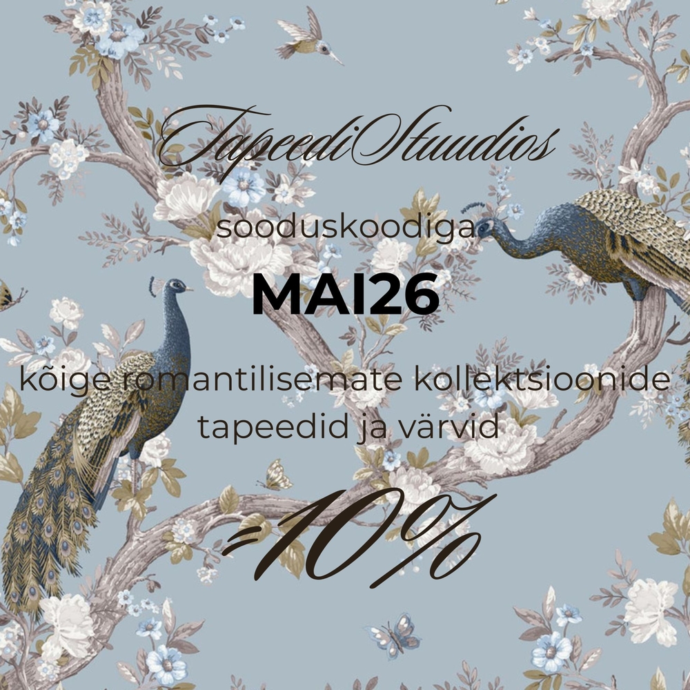 Tapeedistuudios on romantiliste kollektsioonide tapeedid nüüd 10% soodsamad
