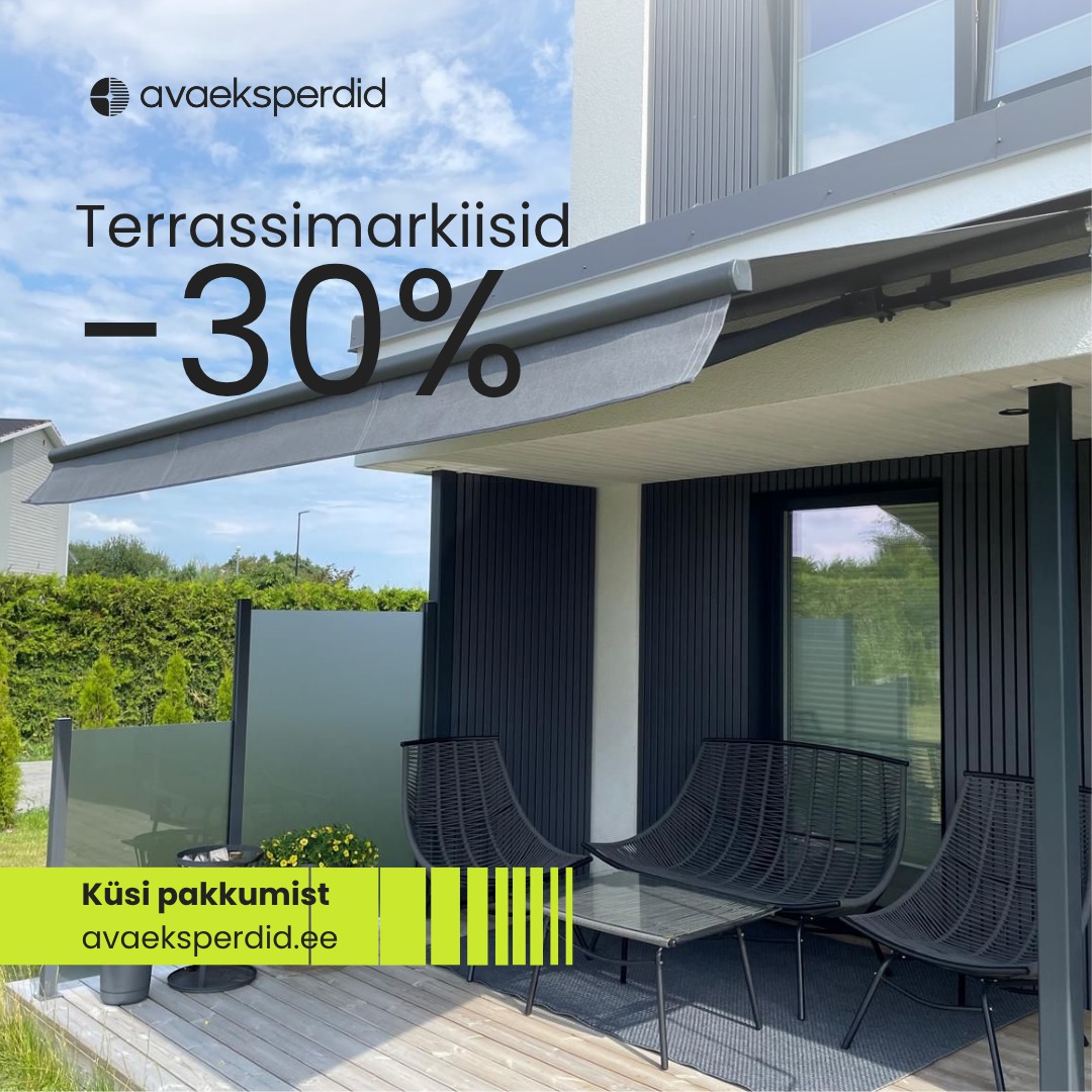 Telli terrassimarkiis -30% soodsamalt Avaekspertidest! 