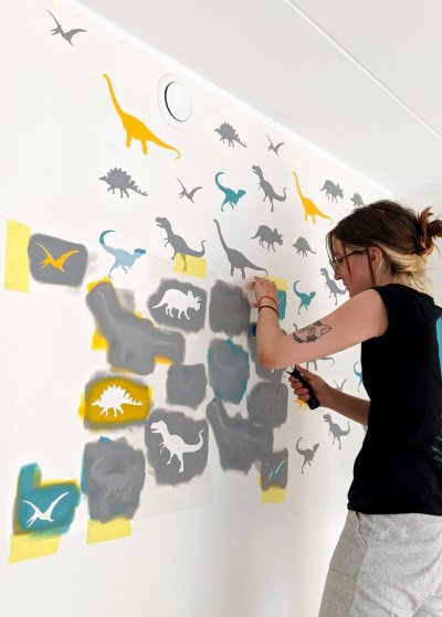 6 - dinosauruste šabloon lastetoas