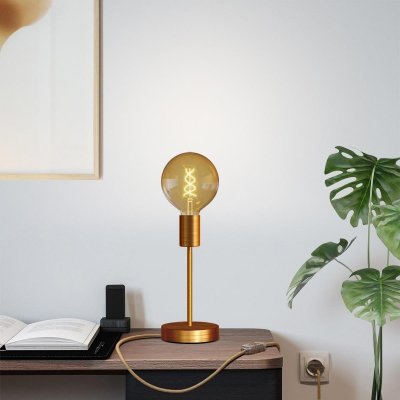 Laualamp Alzaluce Globo Metal E27, 20cm, harjatud vask
