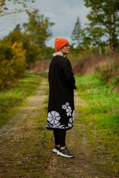 Cardigan (merino) BLACKWHITE