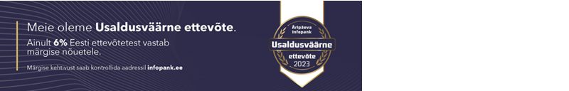 Usaldusväärne ettevõte 2023!