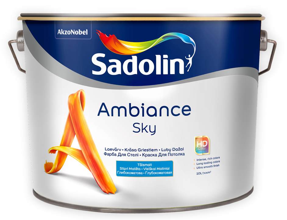 Sadolin Ambiance Sky täismatt laevärv aitab varjata aluspinna väiksemaidgi ebatasasusi.