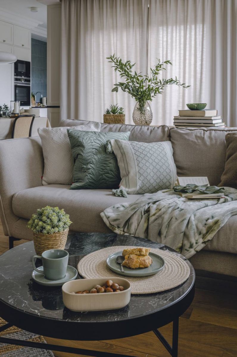 Taimetrükk ja pastelne roheline tekstiilidel - @home&you