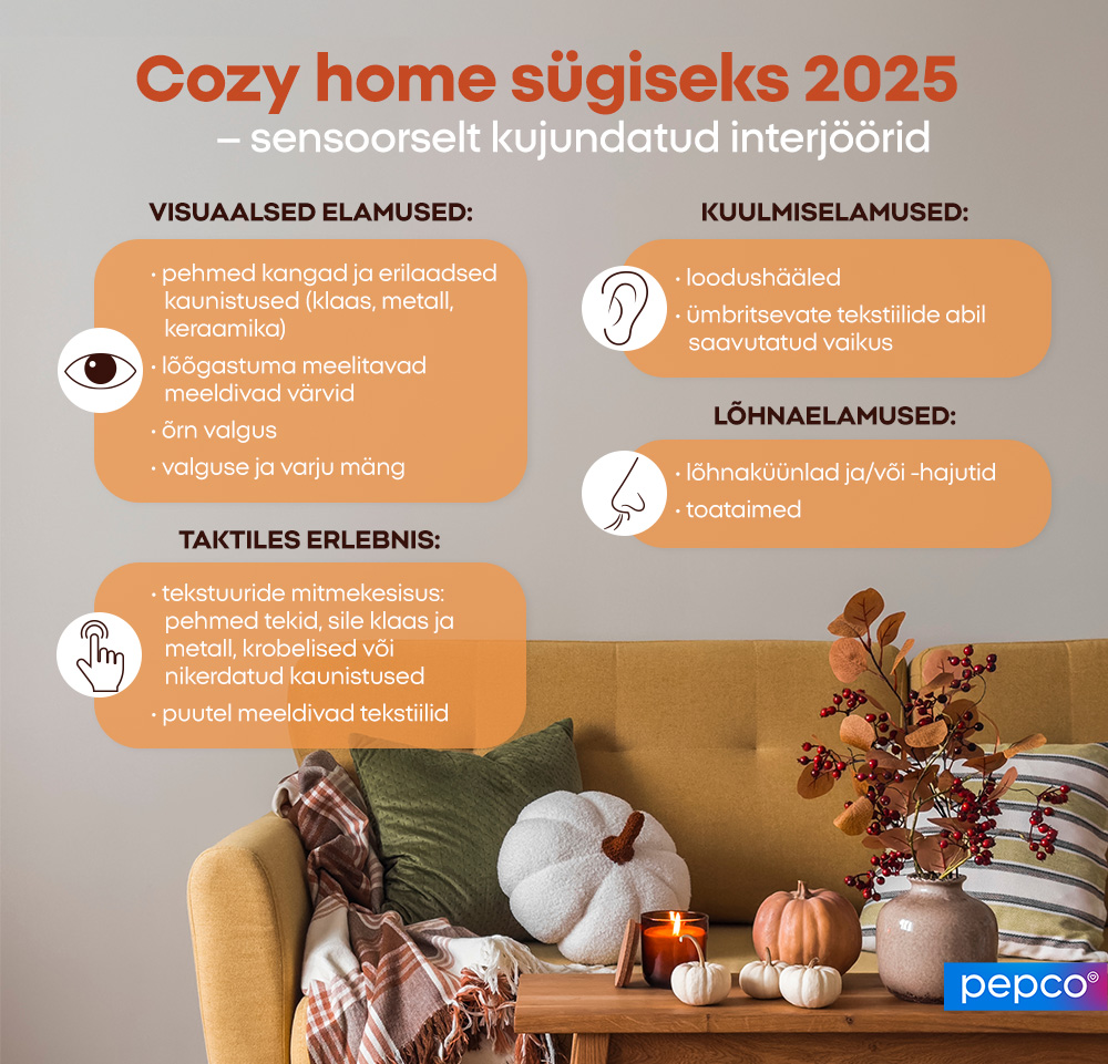 Cozy Home sügiseks 2025 - sensoorselt kujundatud interjöörid Cozy Home sügiseks 2025 - sensoorselt kujundatud interjöörid