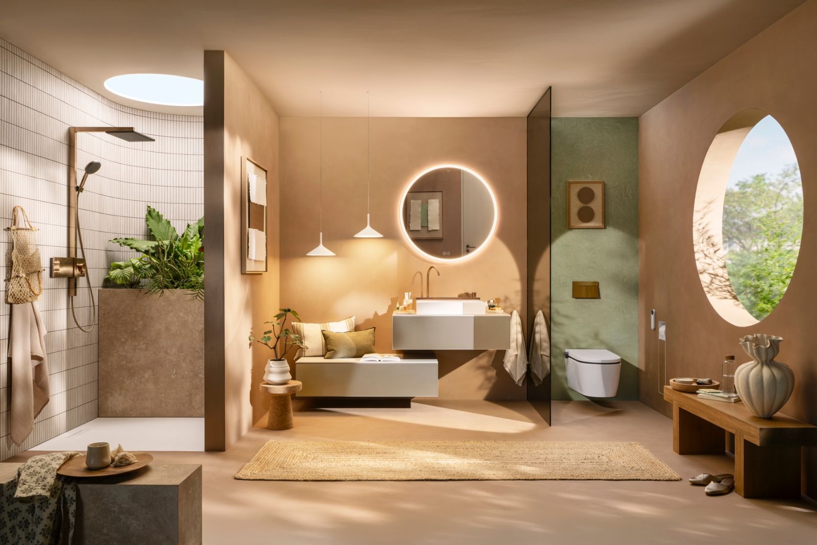 LavaPura Element Dušš-WC sobitub loomulikult väga erinevatesse vannitoalahendustesse, sõltumata ruumi suurusest või üldisest ilmest.